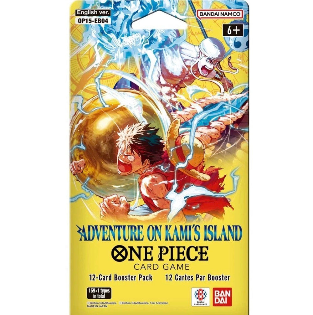 One Piece Card Game OP15-EB04 Adventure on Kami's Island booster pack, factory sealed English print
