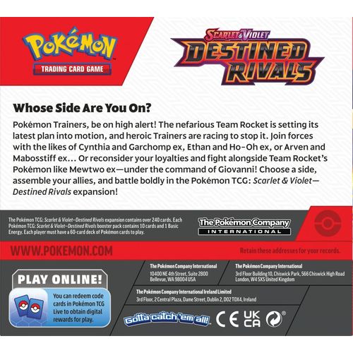Pokémon TCG: Destined Rivals Booster Box, view 3