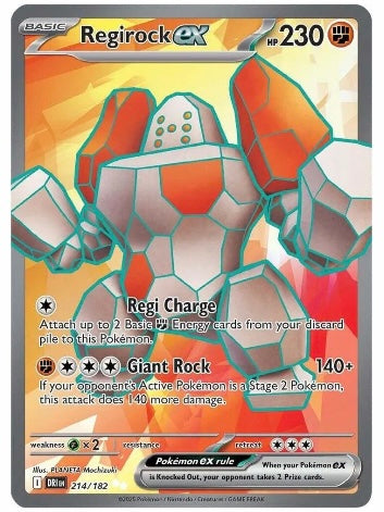 Regirock ex - 214/182 (Destined Rivals) Ultra Rare