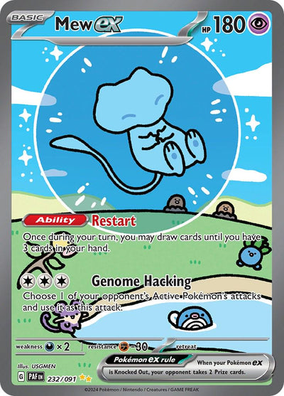 Pokémon TCG: Mew ex 232/091 SIR (Paldean Fates) — PSA 9