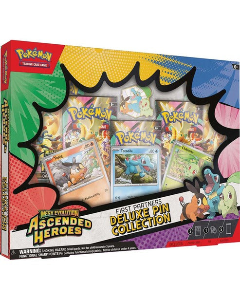 Pokémon TCG: Ascended Heroes First Partners Pin Collection, factory sealed