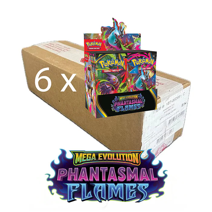 Pokémon TCG Mega Evolution—Phantasmal Flames Booster Box Sealed Case, factory sealed (6 Booster Boxes)