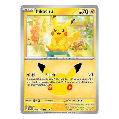 Pikachu 025/128 (03/30) by satoma from Pokémon TCG: 30th Celebration, Near Mint
