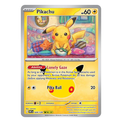 Pikachu 028/128 (06/30) by sowsow from Pokémon TCG: 30th Celebration, Near Mint