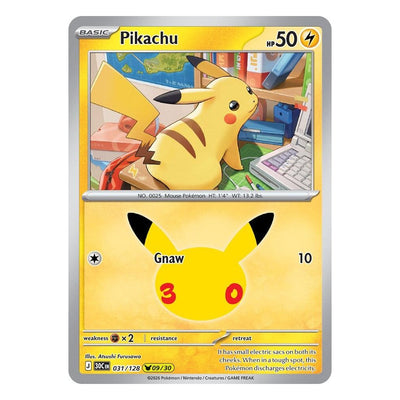 Pikachu 031/128 (09/30) by Atsushi Furusawa from Pokémon TCG: 30th Celebration, Near Mint
