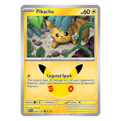 Pikachu 038/128 (16/30) by Tetsu Kayama from Pokémon TCG: 30th Celebration, Near Mint