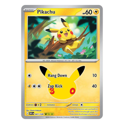 Pikachu 041/128 (19/30) by Rianti Hidayat from Pokémon TCG: 30th Celebration, Near Mint