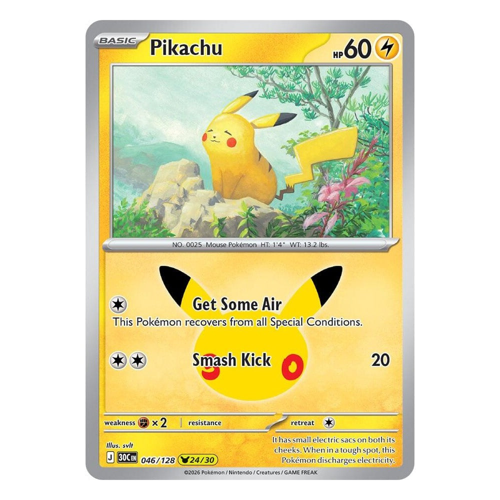 Pikachu 046/128 (24/30) by svlt from Pokémon TCG: 30th Celebration, Near Mint