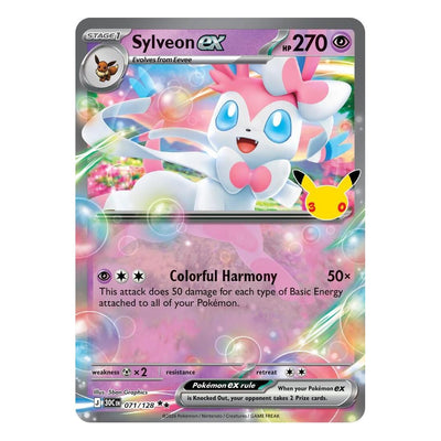 Sylveon ex 071/128 Double Rare from Pokémon TCG: 30th Celebration, Near Mint
