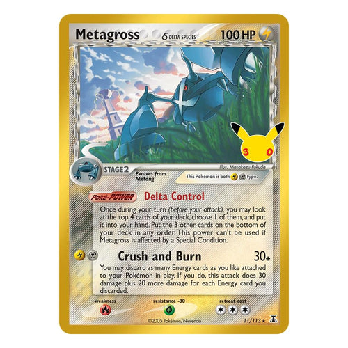 Pokémon TCG: Metagross δ 11/113 Classic Collection (30th Celebration) — NM