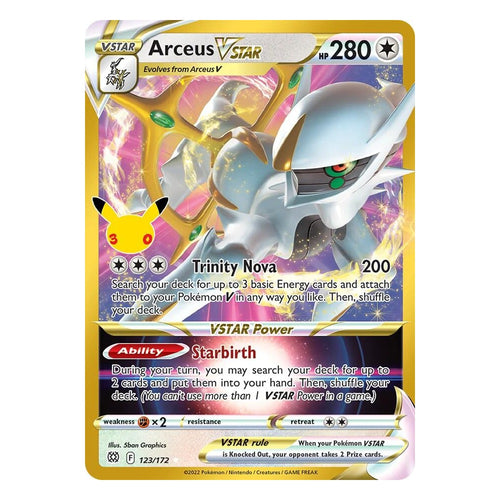 Pokémon TCG: Arceus VSTAR 123/172 Classic Collection (30th Celebration) — NM