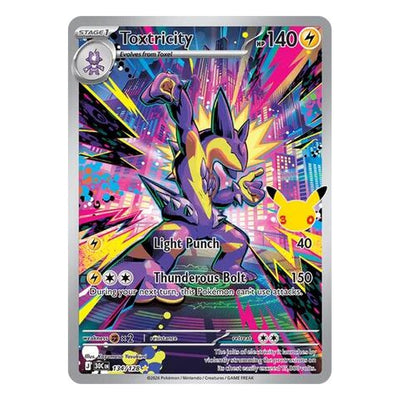Toxtricity 134/128 Illustration Rare from Pokémon TCG: 30th Celebration, Near Mint