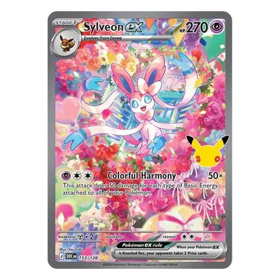 Sylveon ex 153/128 Special Illustration Rare from Pokémon TCG: 30th Celebration