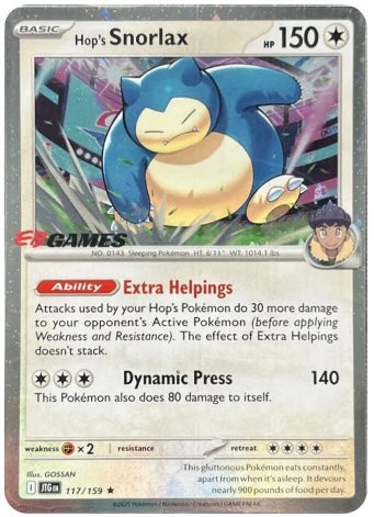 Hop's Snorlax (EB Games Promo #117/159)