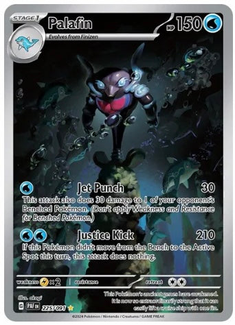 Palafin - 225/091 (Paldean Fates) Illustration Rare