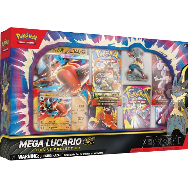 Pokémon TCG: Mega Lucario ex Figure Box, factory sealed