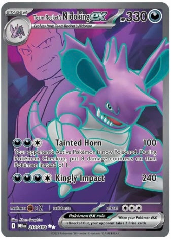 Team Rocket's Nidoking ex - 216/182 (Destined Rivals) Ultra Rare