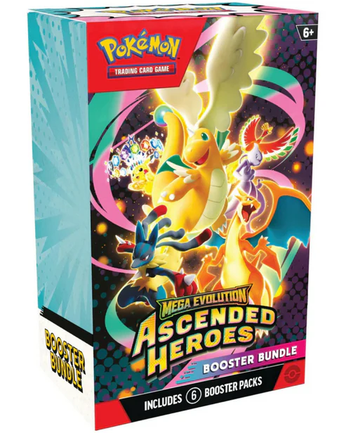 Pokémon TCG Mega Evolution—Ascended Heroes Booster Bundle, sealed 6-pack
