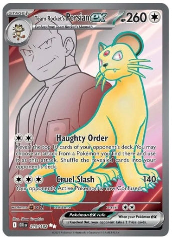 Team Rocket's Persian ex - 219/182 (Destined Rivals) Ultra Rare