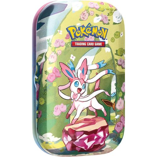 Sylveon Prismatic Evolutions Mini Tin design