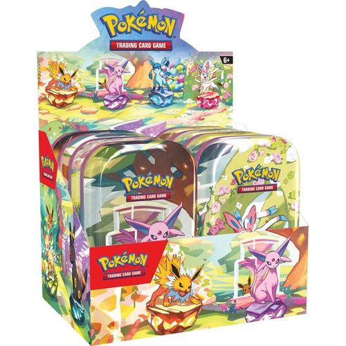 Pokémon TCG Prismatic Evolutions Mini Tin display, sealed (assorted designs)