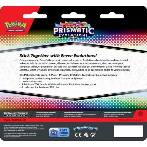 Pokémon TCG: Prismatic Evolutions Tech Sticker Collection, product detail