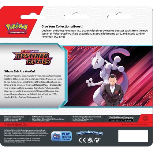 POKÉMON TCG Scarlet & Violet: Destined Rivals Three Booster Blister