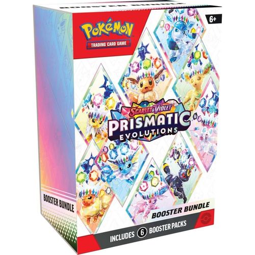 Pokémon TCG Scarlet & Violet—Prismatic Evolutions Booster Bundle component (6 sealed packs) of the Costco 2-Pack