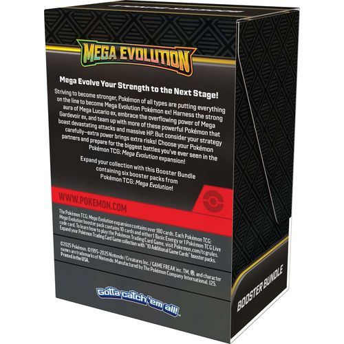 Back of the Mega Evolution Booster Bundle