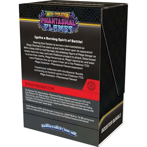 Back of the Mega Evolution—Phantasmal Flames Booster Bundle