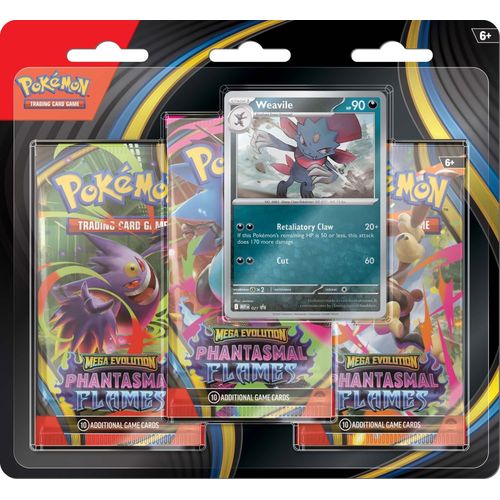 Pokémon TCG: Phantasmal Flames 3-Pack Blister, factory sealed