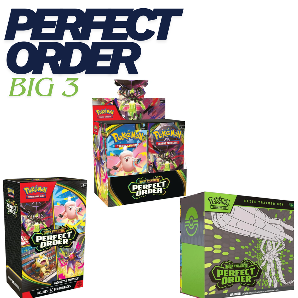 Pokémon TCG: Perfect Order Big 3 Bundle, factory sealed