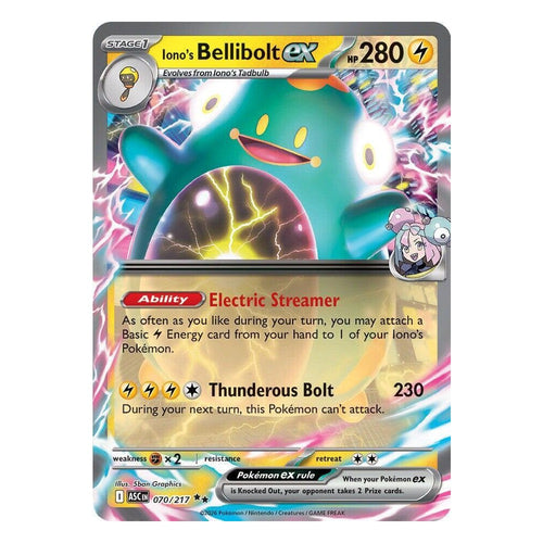 Pokémon TCG: Iono's Bellibolt ex 070/217 Double Rare (Ascended Heroes) — NM