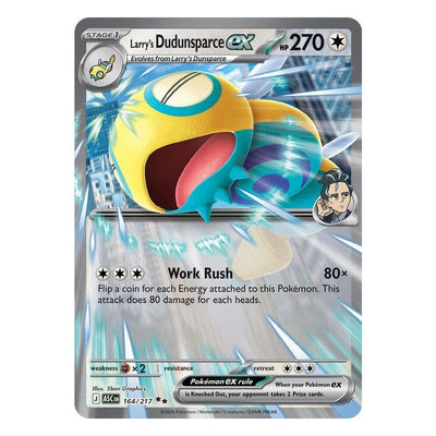 Larry's Dudunsparce ex 164/217 Double Rare from Pokémon TCG: Ascended Heroes