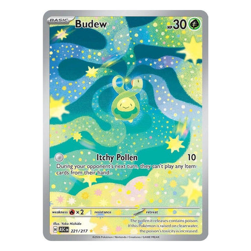 Pokémon TCG: Budew 221/217 Illustration Rare (Ascended Heroes) — NM
