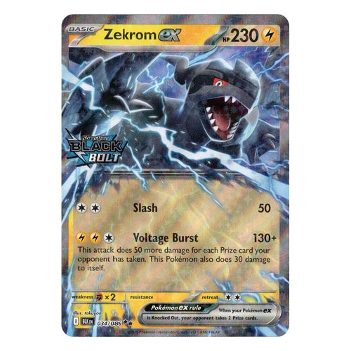 Pokémon TCG: Zekrom ex 034/086 Promo (Black Bolt Stamped Promo) — NM