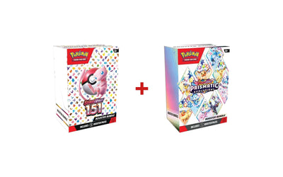 Pokémon TCG Scarlet and Violet 151 Booster Bundle plus Prismatic Evolutions Booster Bundle duo deal