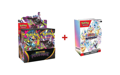 Pokémon TCG Mega Evolution Pitch Black Booster Box plus Prismatic Evolutions Booster Bundle deal