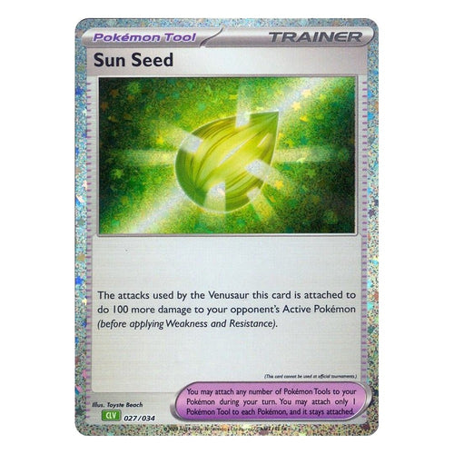 Pokémon TCG: Sun Seed 027/034 Classic Collection (Trading Card Game Classic) — NM