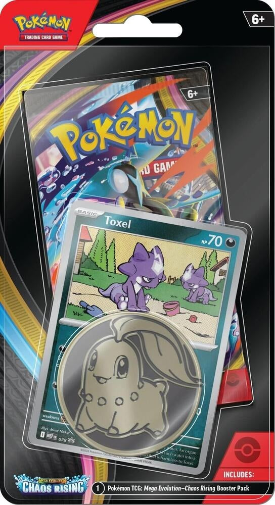 Pokémon TCG: Chaos Rising Checklane Blister with Toxel promo and coin, factory sealed