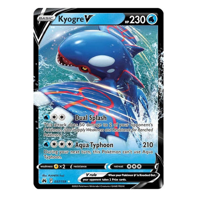 Kyogre V 037/159 Ultra Rare from Pokémon TCG: Crown Zenith