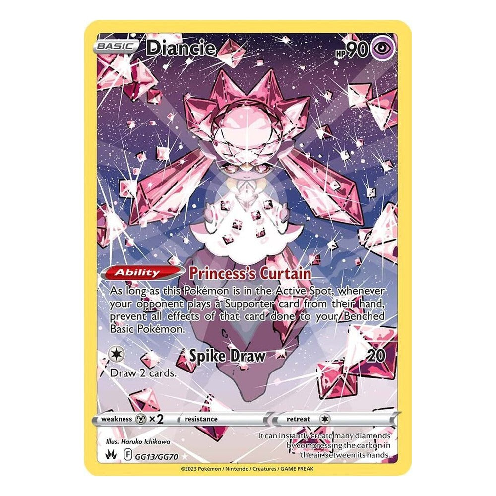 Diancie GG13/GG70 Ultra Rare from Pokémon TCG: Crown Zenith Galarian Gallery