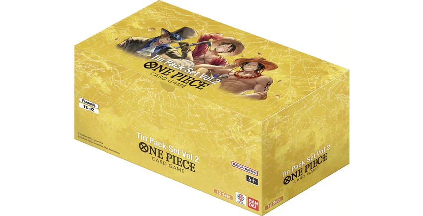 One Piece Card Game: Tin Pack Vol. 2 Display Case, factory sealed