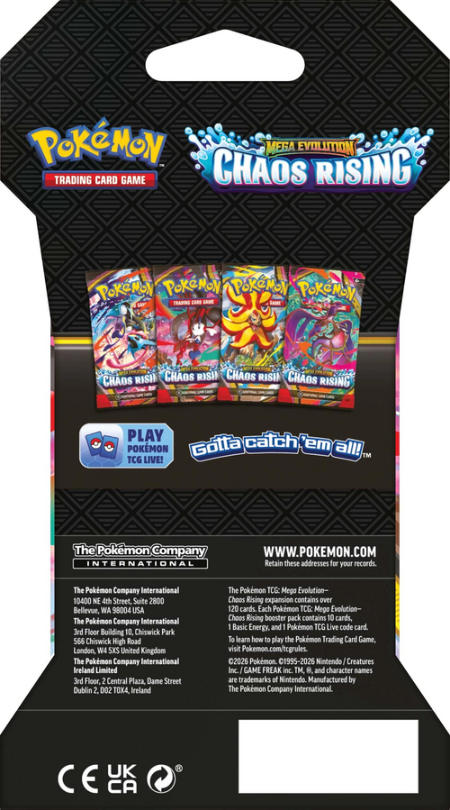 Pokémon TCG: Chaos Rising sleeved Booster - Assorted
