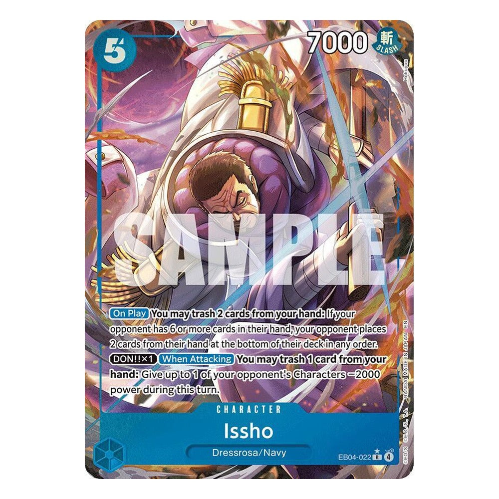 Issho EB04-022 Rare Alternate Art from One Piece Card Game: The Azure Sea's Seven