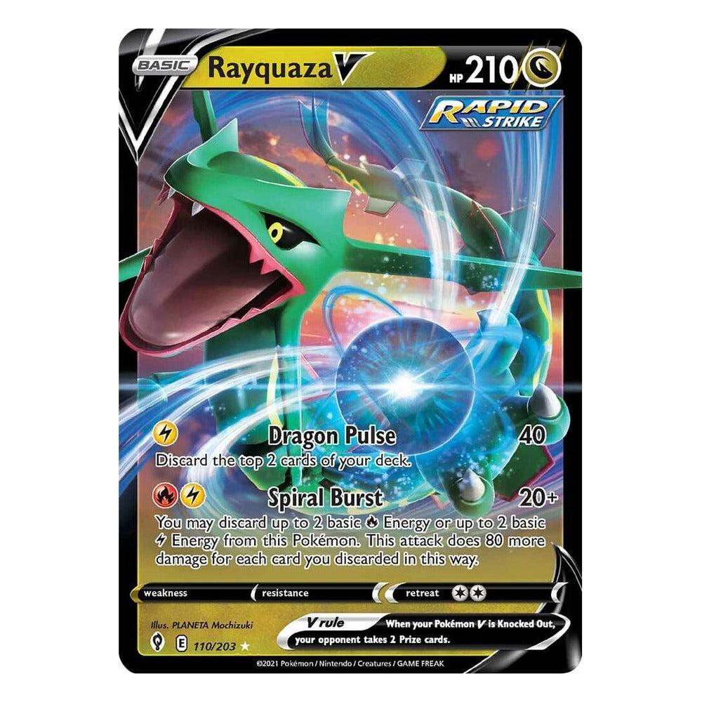 Rayquaza V 110/203 Ultra Rare from Pokémon TCG: Evolving Skies