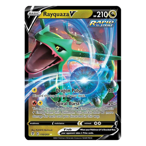 Pokémon TCG: Rayquaza V 110/203 Ultra Rare (Evolving Skies) — NM