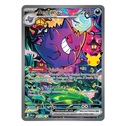 Pokémon TCG: Gengar ex 154/128 Special Illustration Rare (30th Celebration) — NM