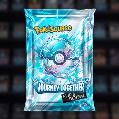 Pokémon TCG Journey Together Rip Box mystery pack — PokéSource rip box, flip and reveal sealed Journey Together product