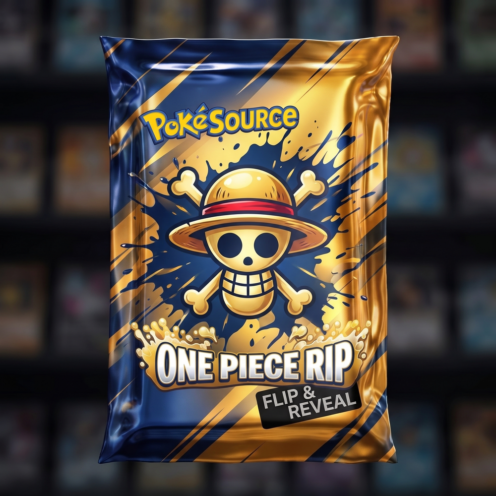 One Piece Card Game Rip Box mystery pack — PokéSource rip box, flip and reveal real sealed One Piece product